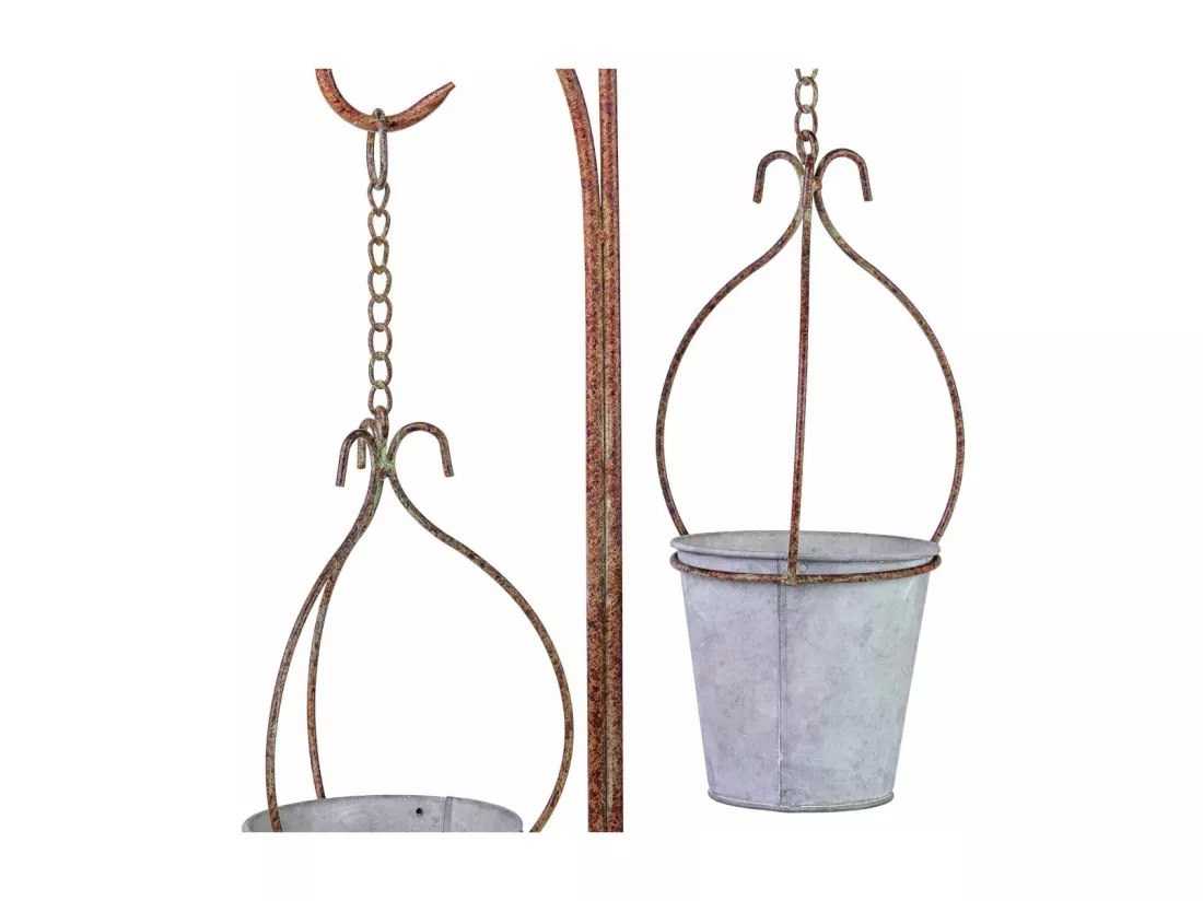 Support de pot de fleurs en métal pour 2 pots 27,94x24,13x92,71h cm