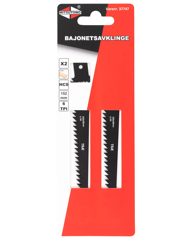Mitsutomo Bajonetsavklinge træ 150 mm 2-pak