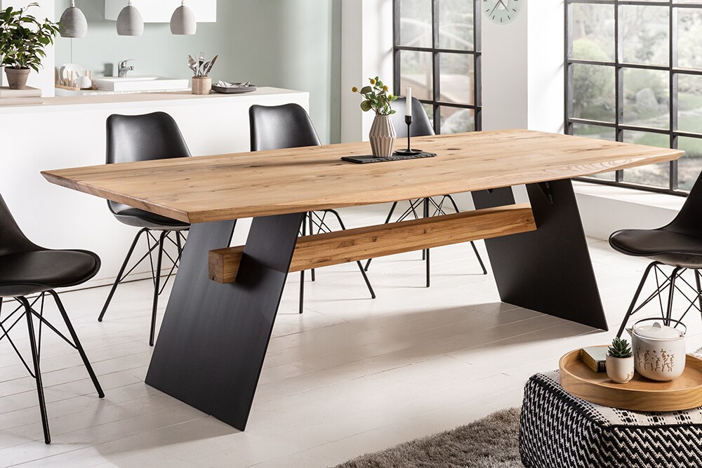 riess-ambiente Esstisch GRAND OAK - 240cm natur Wildeiche Massivholz