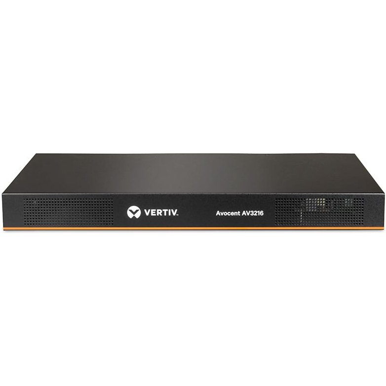 Vertiv Avocent AV 3216 commutateur écran, clavier et souris Grille de montage Noir