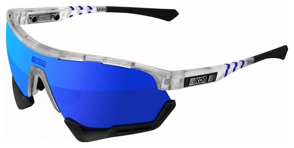 Scicon Sports Aerotech SCN PP XXL Lunettes De Soleil De Performance Sportive (Multimirror Bleu Scnpp/Matt Gelé)