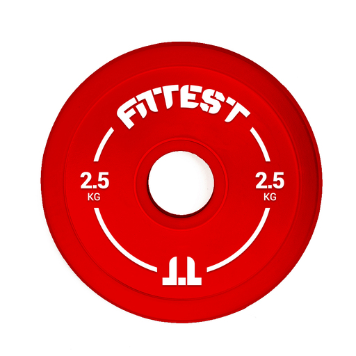 Discos de borracha fracionada Fittest de 2,5 kg