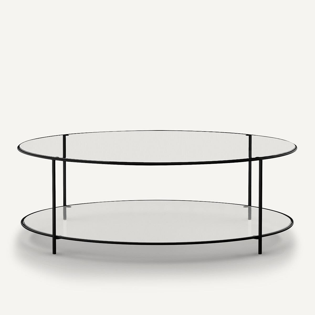 AM.PM<br>Mesa de centro redonda em vidro temperado, Sybil