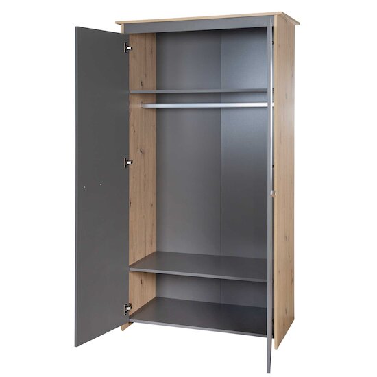 Anna Armoire 2 portes   Anthracite        de               Roba