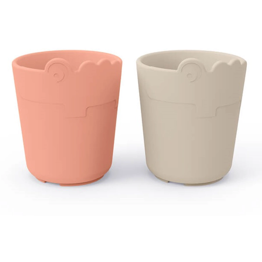 Done by Deer™ Trinkbecher Kiddish 2-er Pack Croco SandKoralle