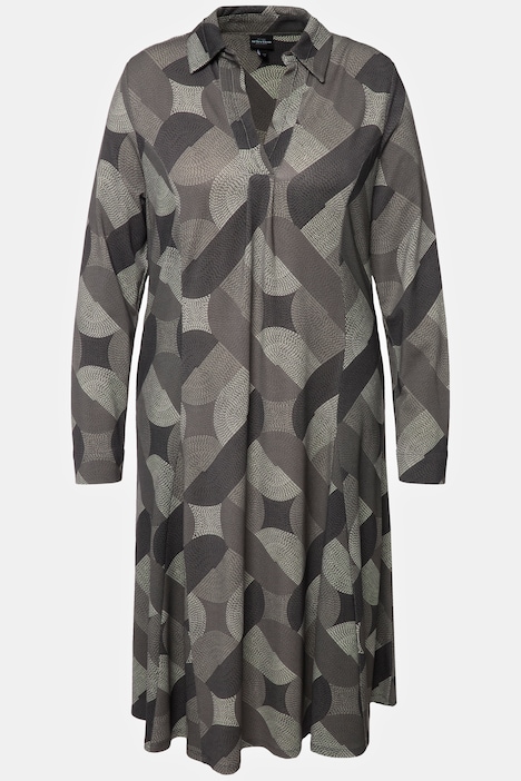 Midikleid, Punto di Roma, V-Ausschnitt, Langarm