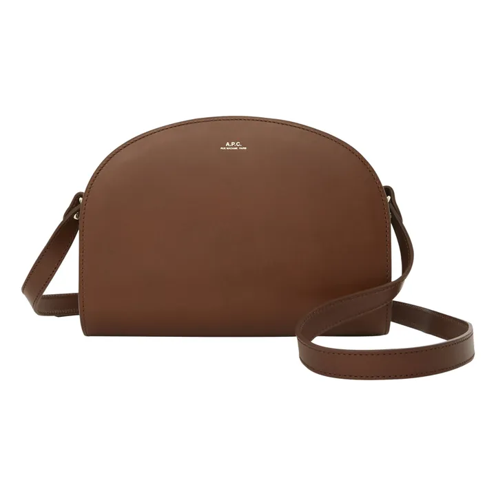 A.P.C. Sac Demi Lune Cuir Lisse | Noisette