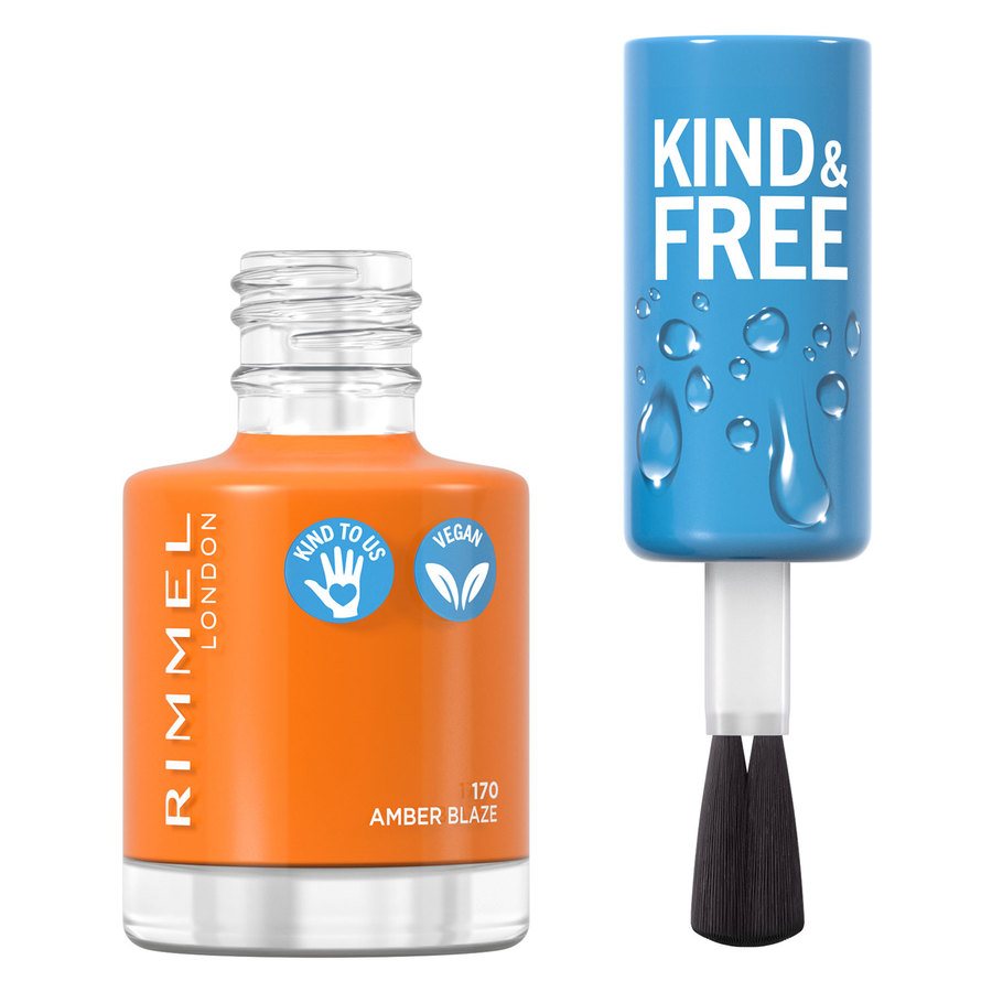 Rimmel London Kind & Free Clean Cosmetics Nail Polish 170 Amber Blaze 8ml