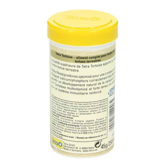 Aliment complet pour tortue terrestre Tortoise, 250 ml