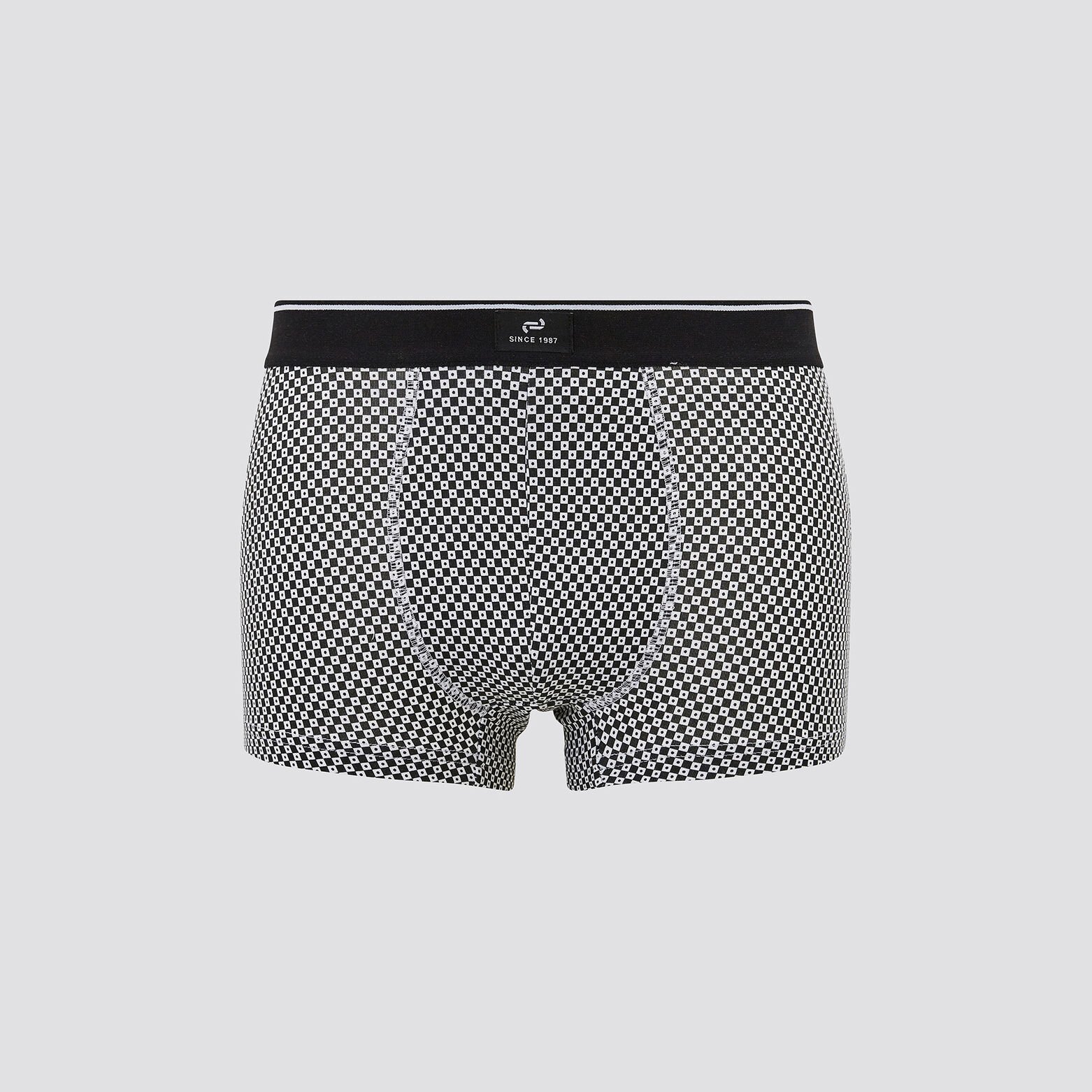 Lot de 5 boxers micromotifs coton issu de l'agri. Blanc/ Ecru