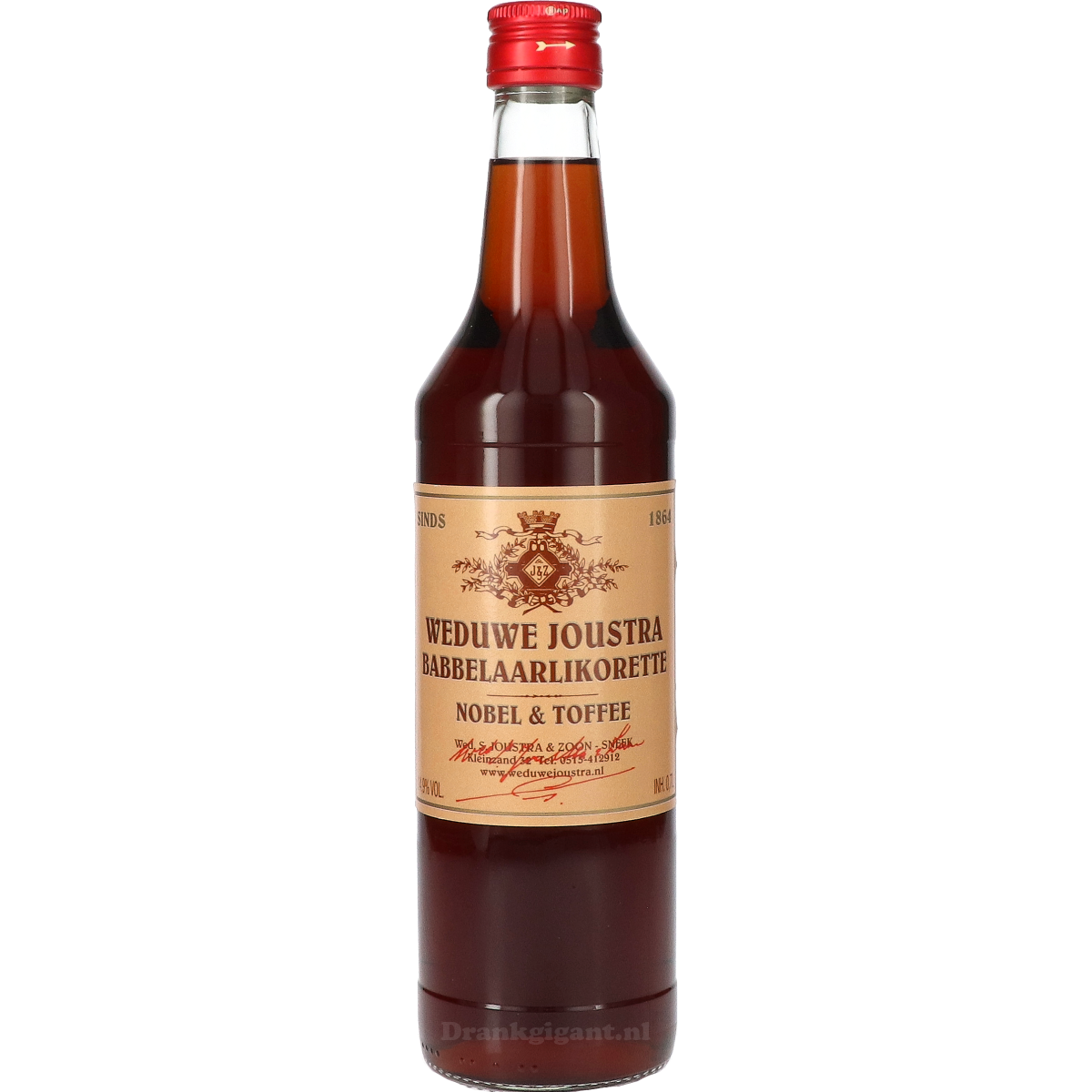 Weduwe Joustra Babbelaar likorette 70 cl