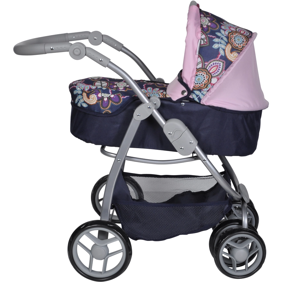 knorr toys® Puppenwagen Coco - blue flowers blau
