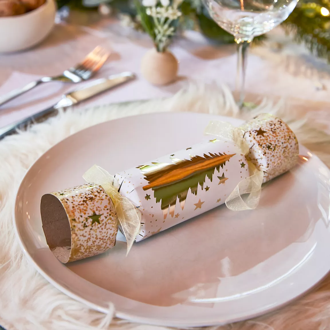 Lot de 6 crackers Sapin Or