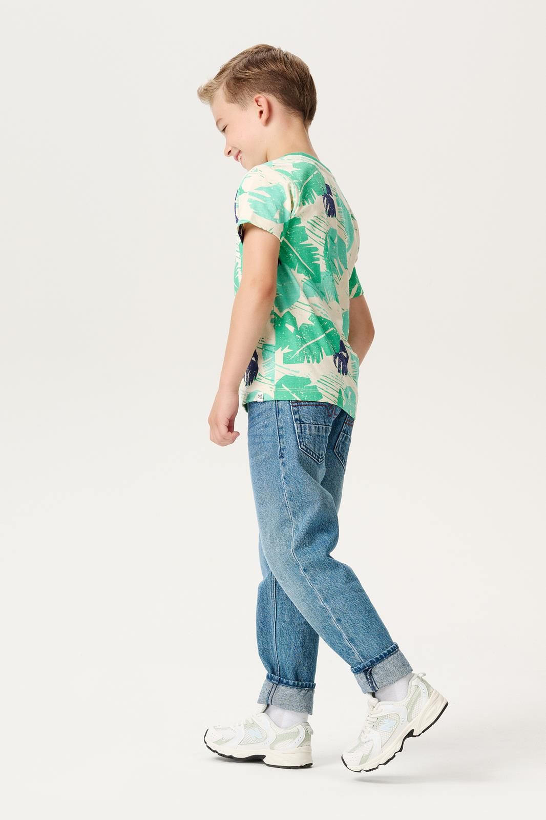 Noppies Kids T-shirt Loudoun - Leaf pattern Off white
