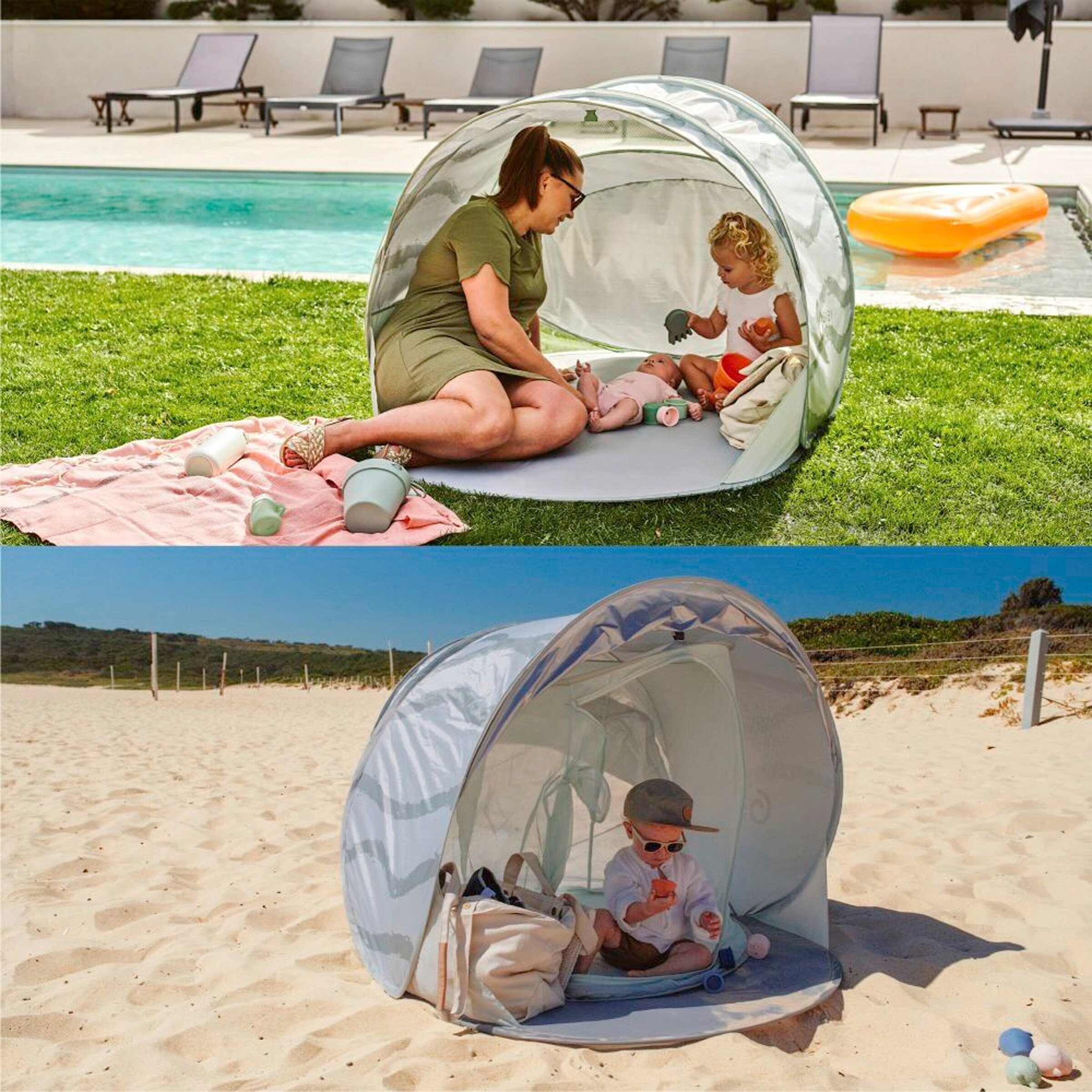 Babymoov Strandmuschel Moov & Protect mit UV-Schutz 50+