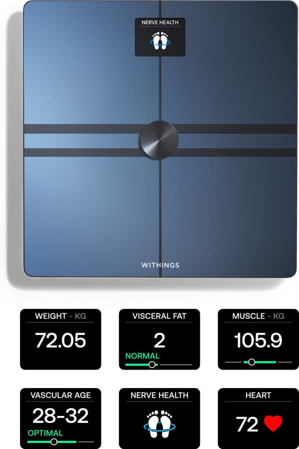 Withings Body Comp Black kroppsanalysevekt med wifi-tilkobling