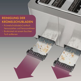 ProfiCook Toaster PC-TA 1252 Edelstahl 1500 Watt