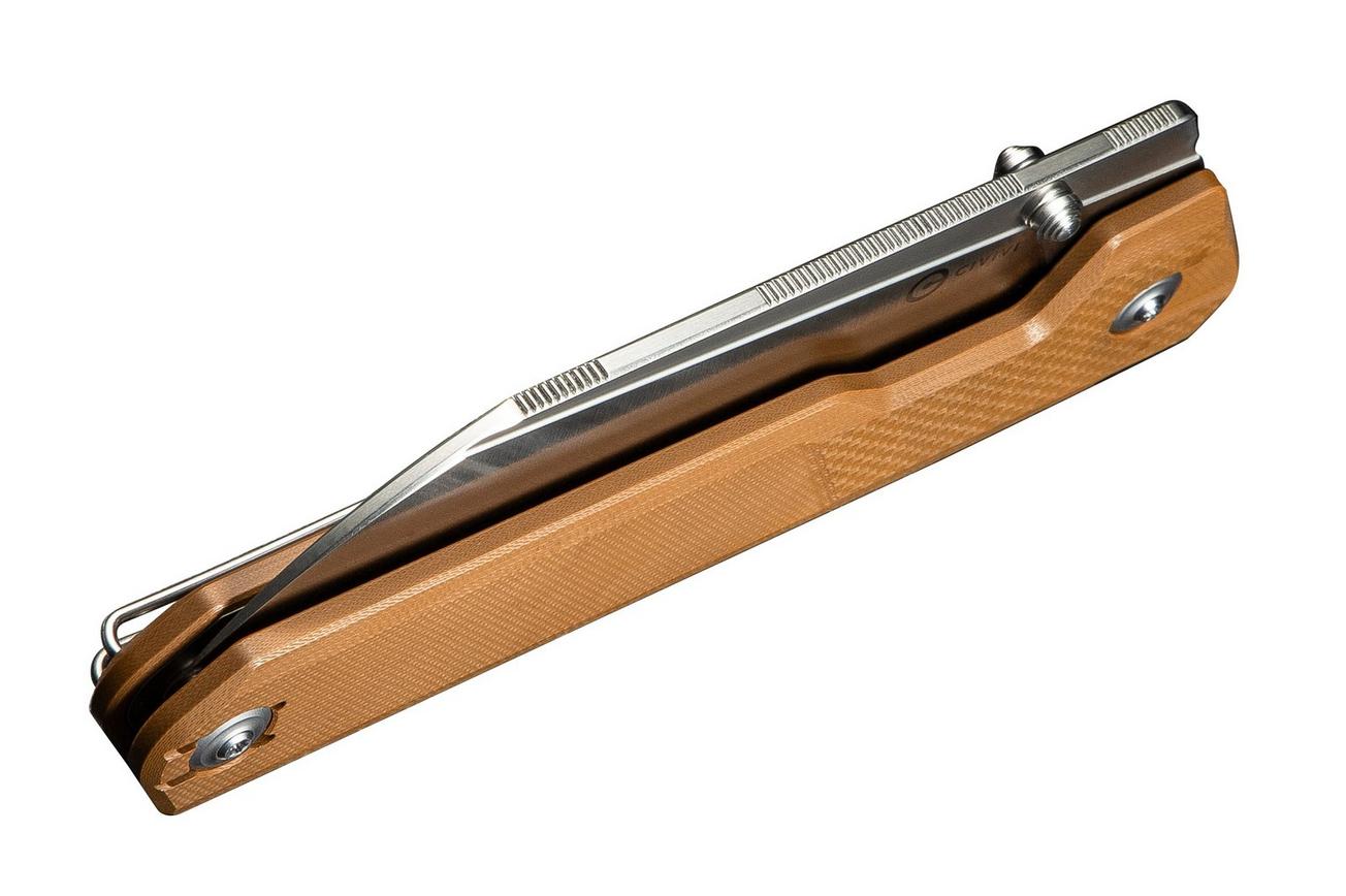 CIVIVI Hid C23008-3 Satin, Brown G10, zakmes, Ostap Hel Design