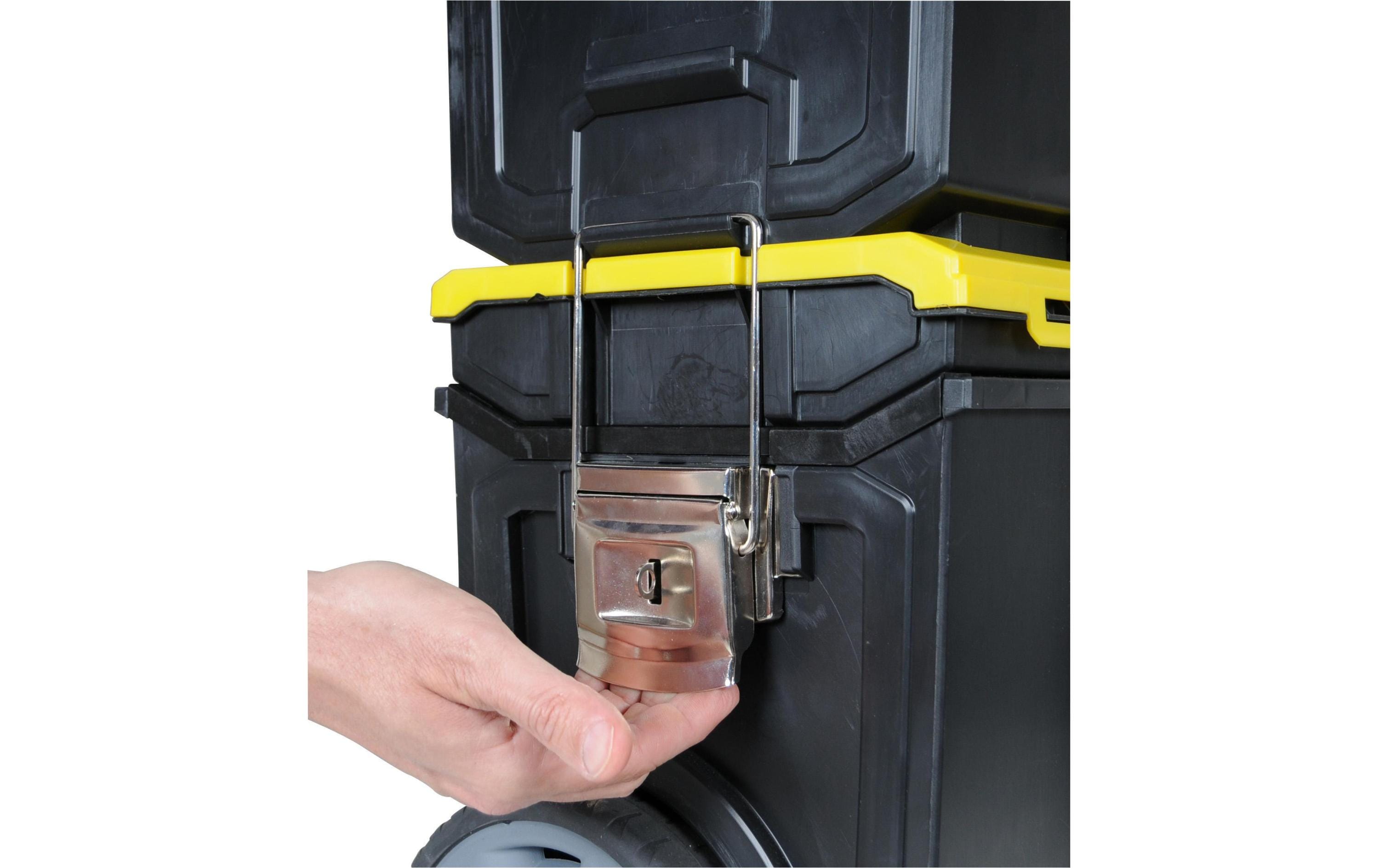Werkzeugbox mit RollenMit robustem Telskopgriff