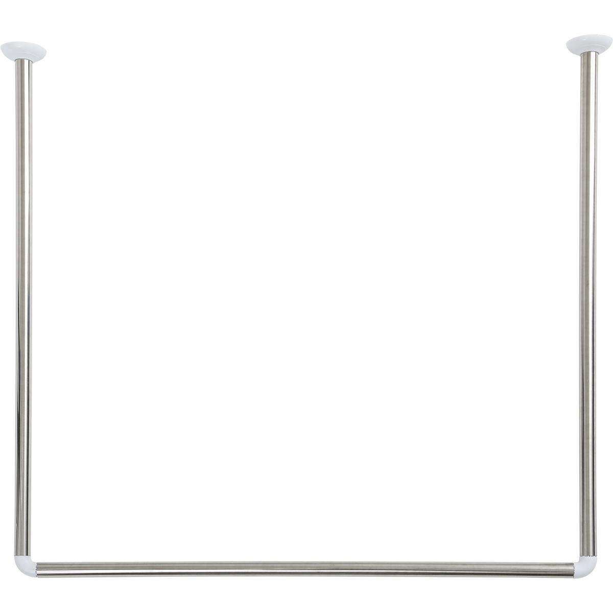 BARRE D ANGLE EN U 80X80X80CM ACIER INOXYDABLE CHROME