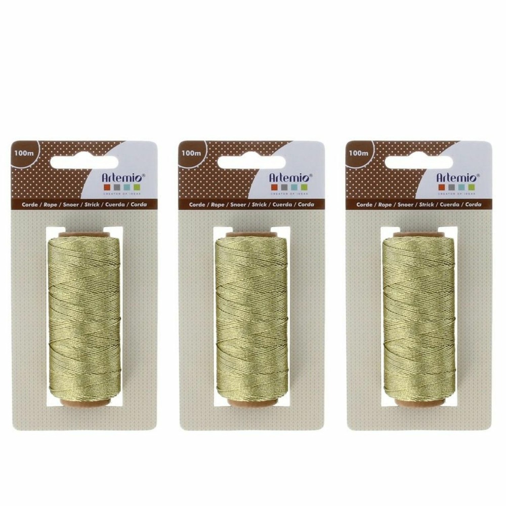 3 ficelles dorées 100 m