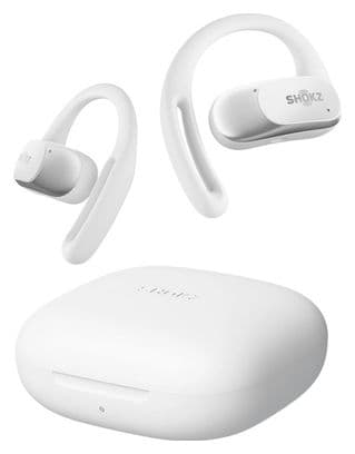 Écouteurs sans fil à oreilles libres Shokz OpenFit Air USB-C Blanc