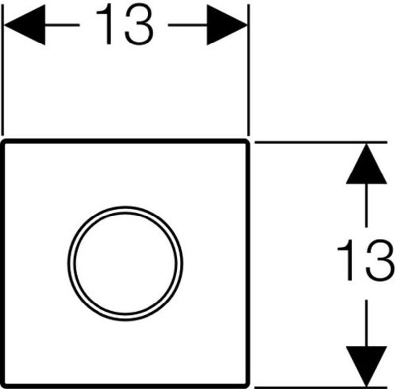 Geberit - Type 10 - Bedieningsplaat Urinoir - Glans Chroom - Spuitgietzink