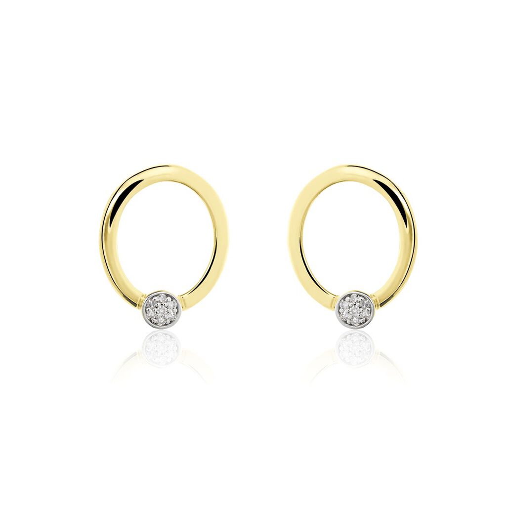 Boucles D'oreilles Puces Or Jaune Shyla Diamants