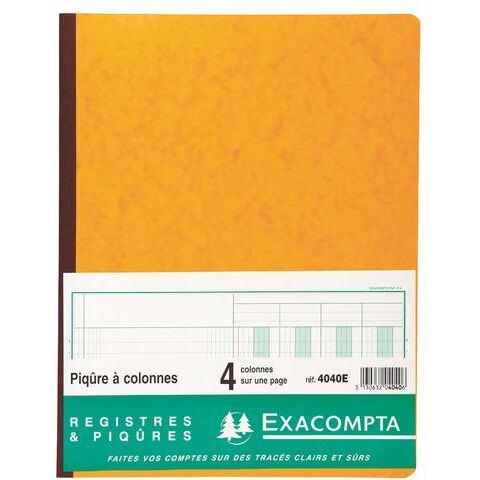 Registre 4 colonnes Exacompta 4040E - 25 x 32 cm 80 pages