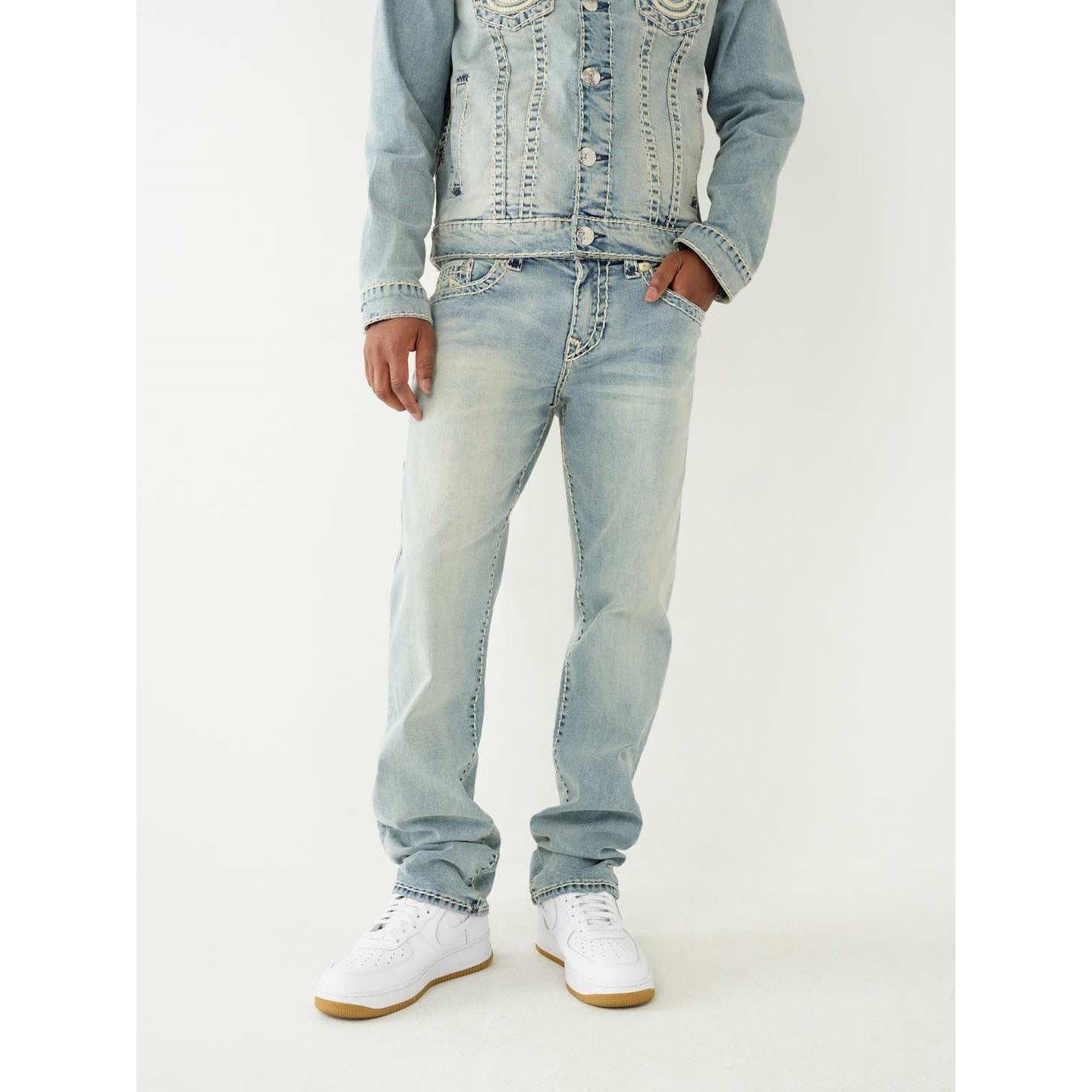 True Religion TR Super T Rope Stitch Straight Jeans Mens