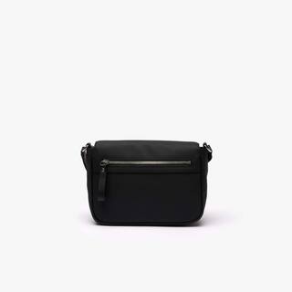 Sac à rabat Daily Lifestyle en toile enduite Sacs à bandoulière - Noir - Lacoste - Femme