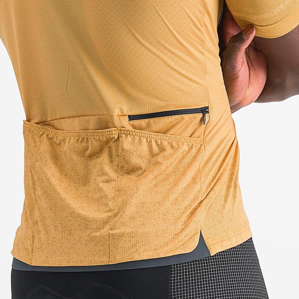 Castelli Unlimited Terra Fietsshirt Korte Mouwen Geel Heren