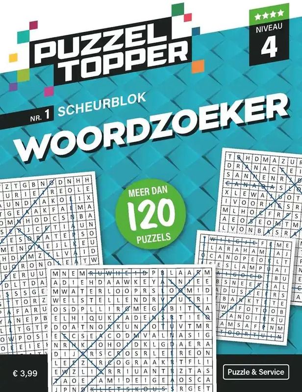 Puzzelblok woordzoeker 4 punt nr.1 Puzzeltopper