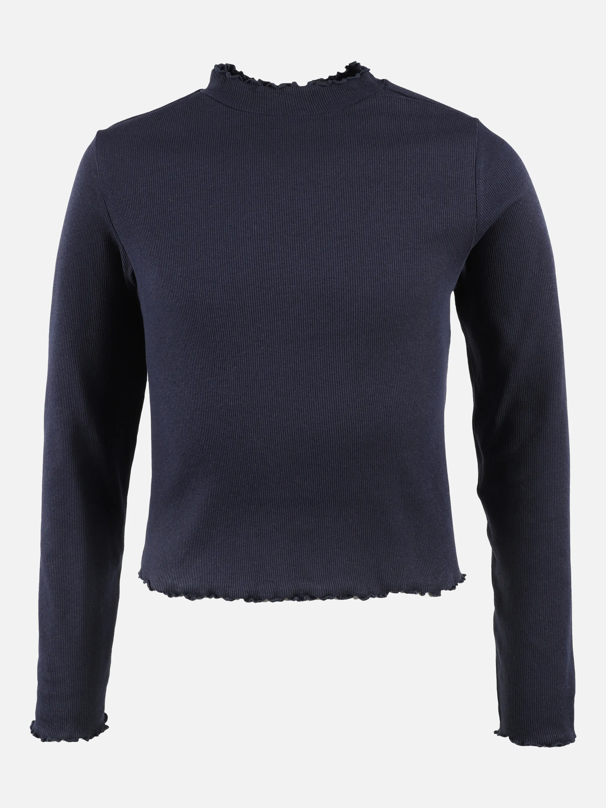 Mädchen Langarmshirt mit welligen Abschlüssen