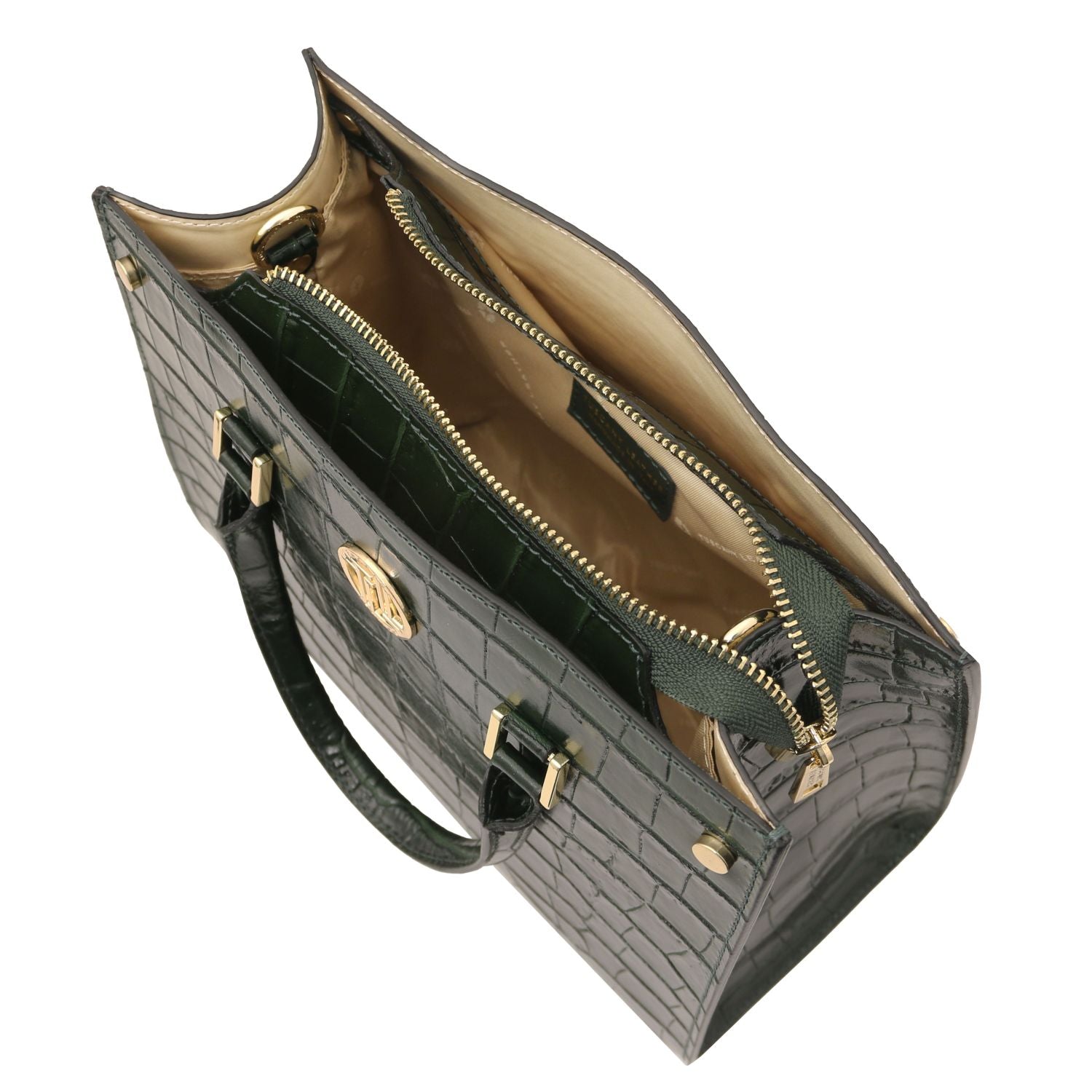 TL142504 – Croque – Croc print leren Handtas