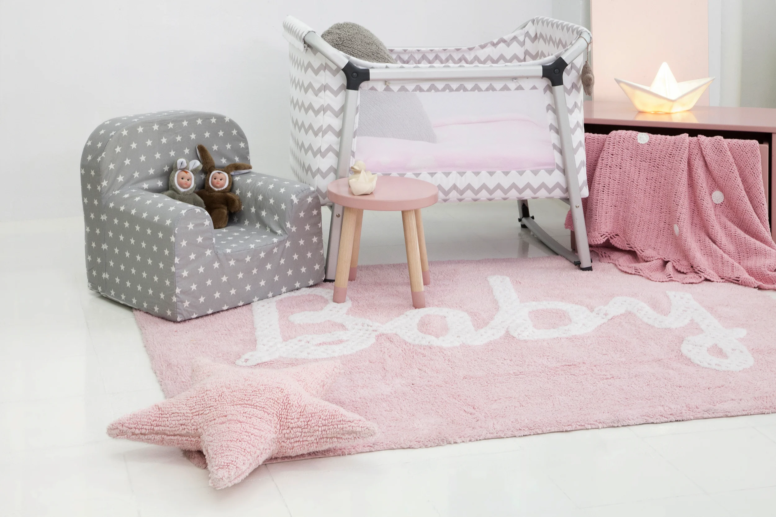 ÉTOILE - Coussin en coton | Rose