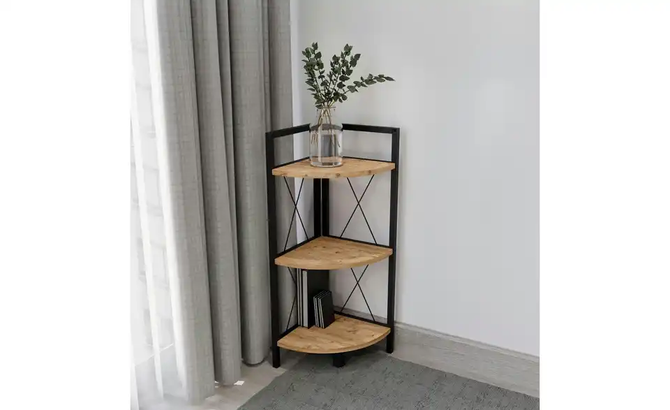 Eckregal Eiche (Nachbildung) 87 cm