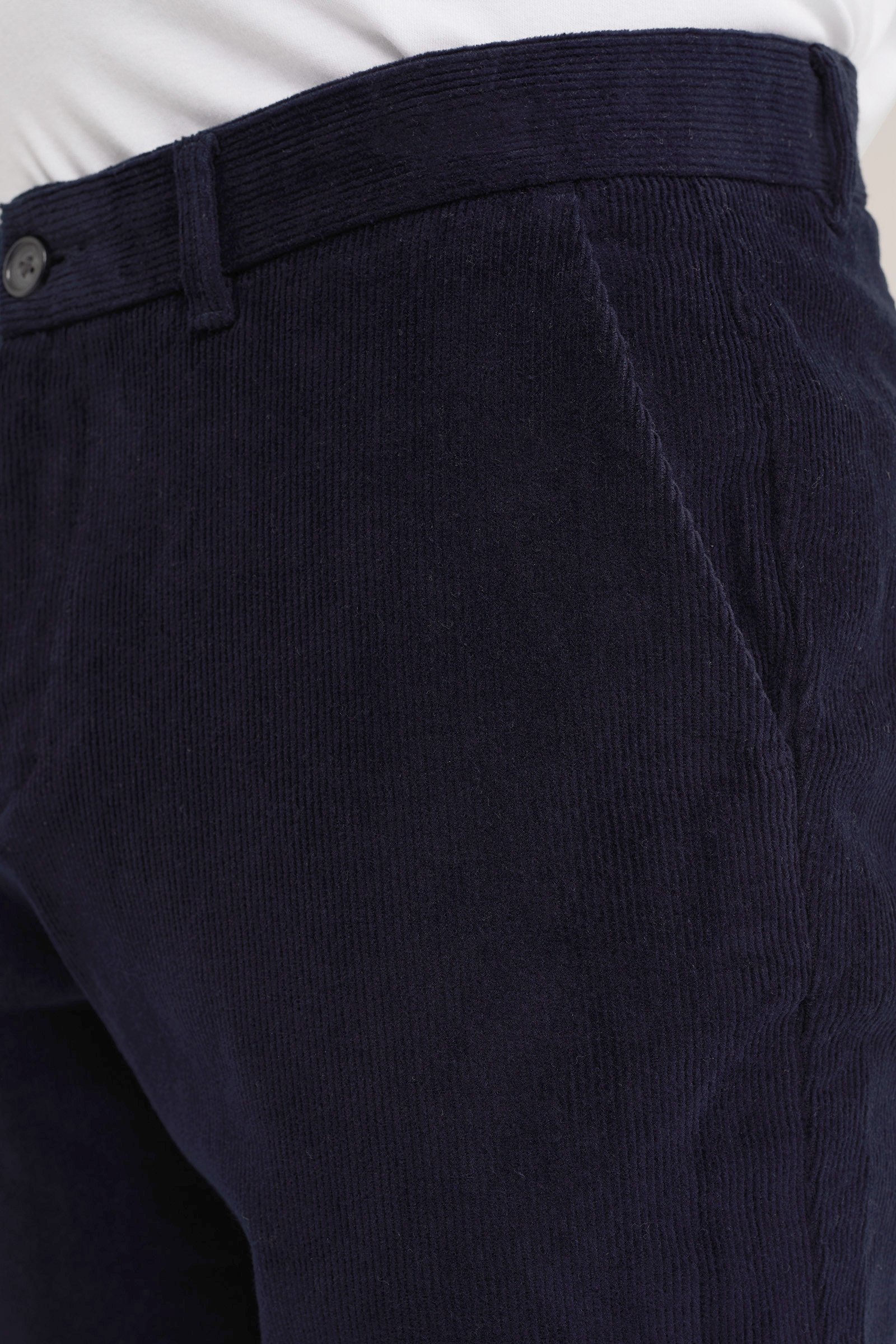 slim fit chino van corduroy Fundamentals Donkerblauw