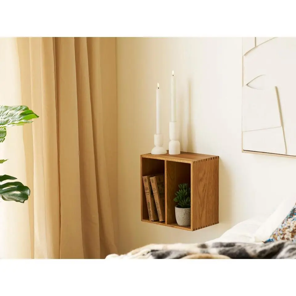 Hioshop Mina wandplank 2 planken eiken