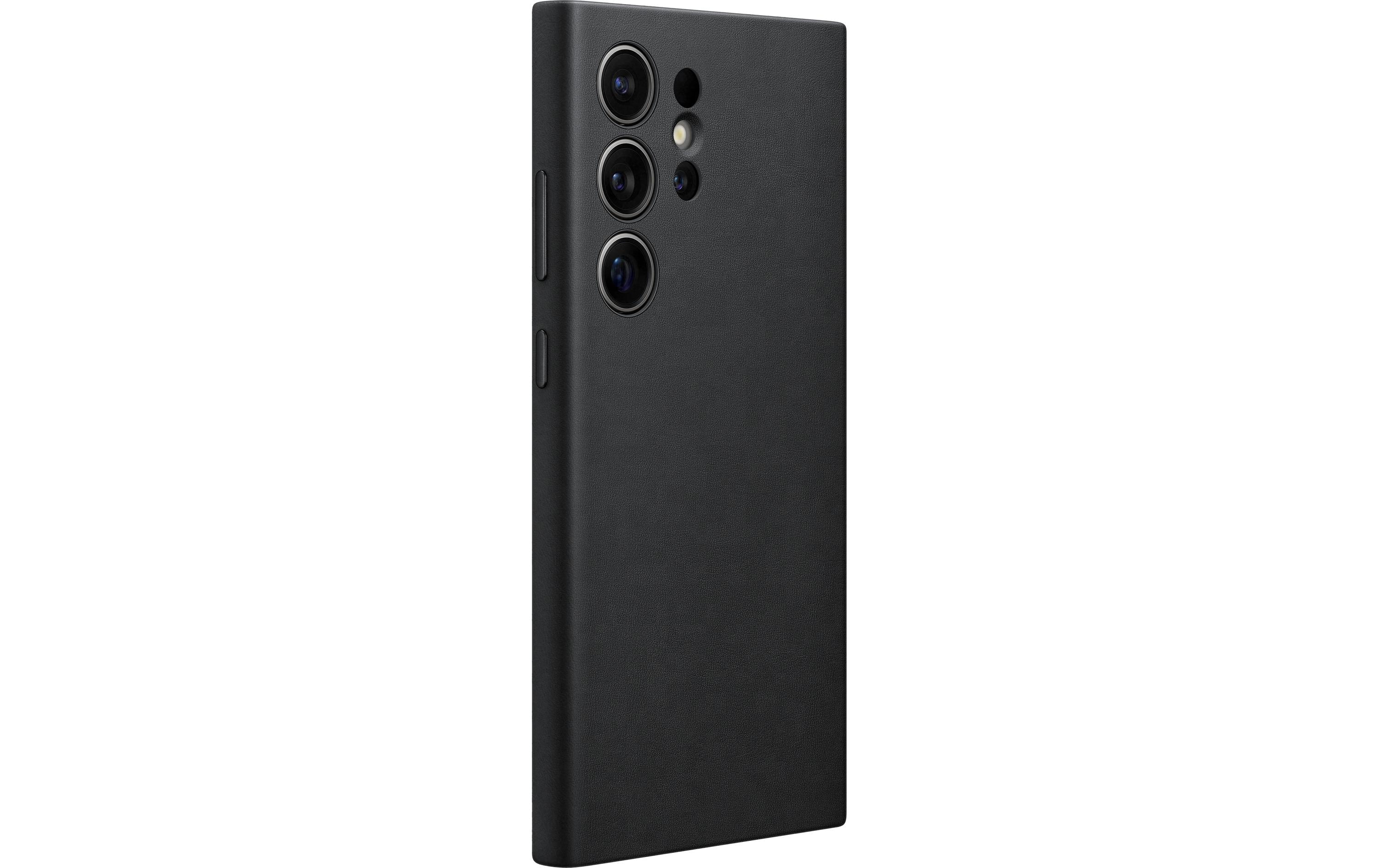 Back Cover Vegan Leather Galaxy S24 Ultra SchwarzSchutzhülle aus veganem Leder für das Samsung Galaxy S24 Ultra