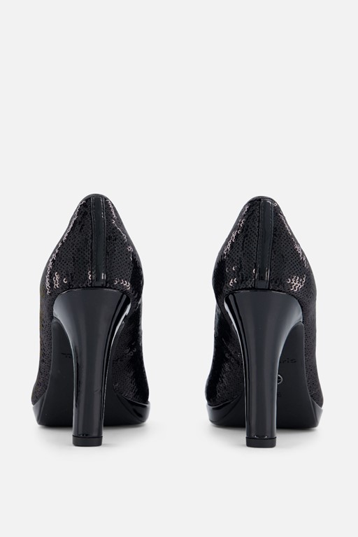 Tamaris Pumps zwart Textiel