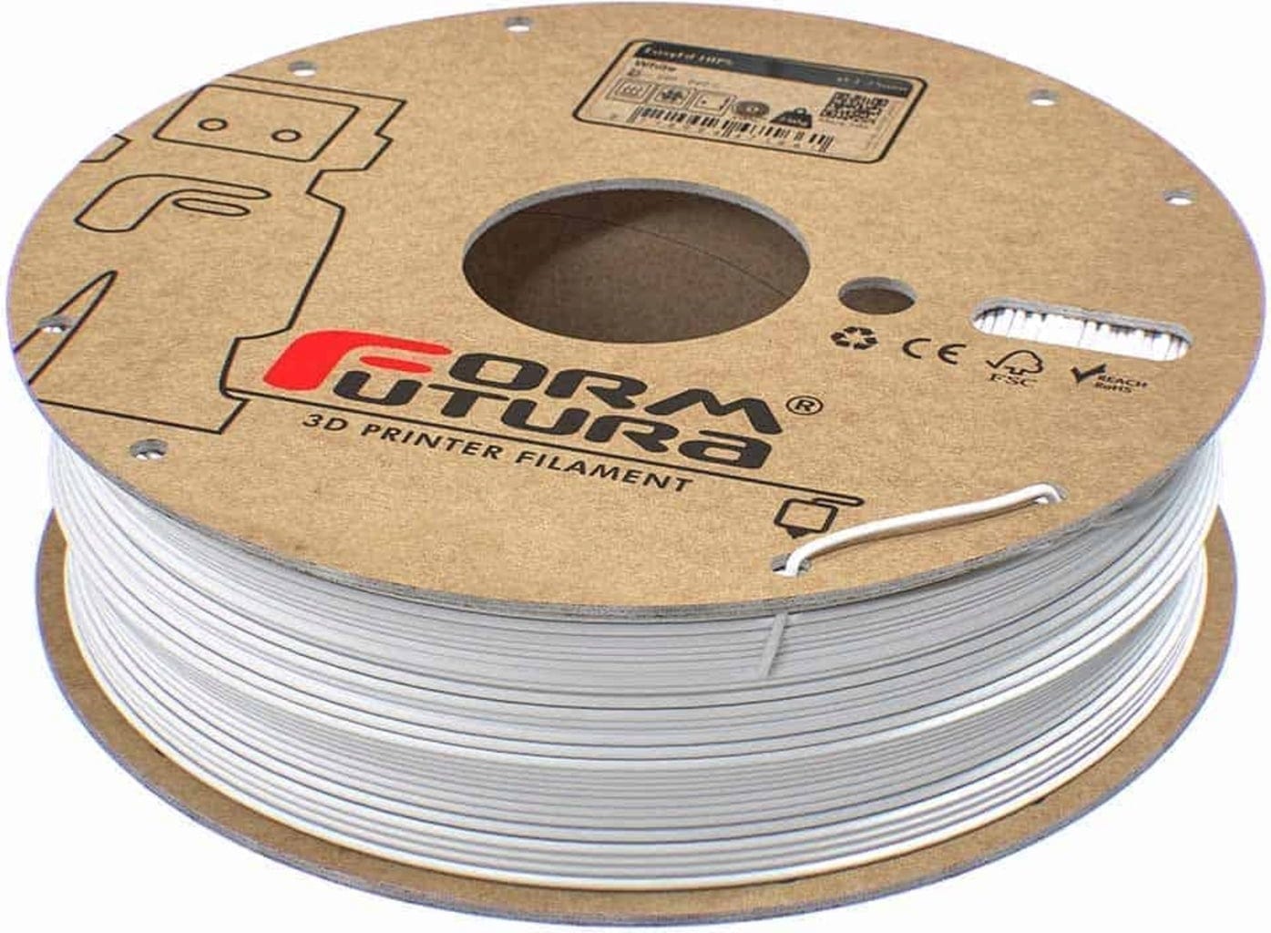 FormFutura  EasyFil™ HIPS White, 1,75 mm / 750 g    Polystyrol als Alternative zu PLA und ABS