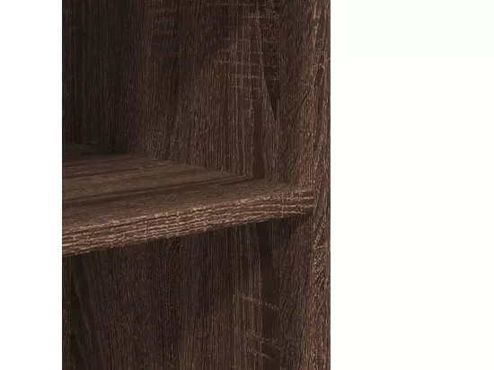 Table d'appoint avec roues chêne marron bois d'ingénierie