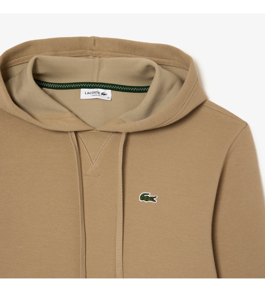 Moletom Lacoste Loose Fit com Capuz, Marrom