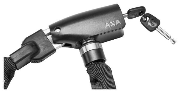 ANTIVOL VELO CHAINE A CLE AXA ABSOLUTE DIAM 8mm L0.90M NOIR - NIVEAU PROTECTION ELEVE POUR VELO ELECTRIQUE