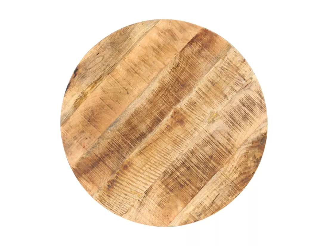 Table de bistro Ronde Ø80x75 cm Bois de manguier brut