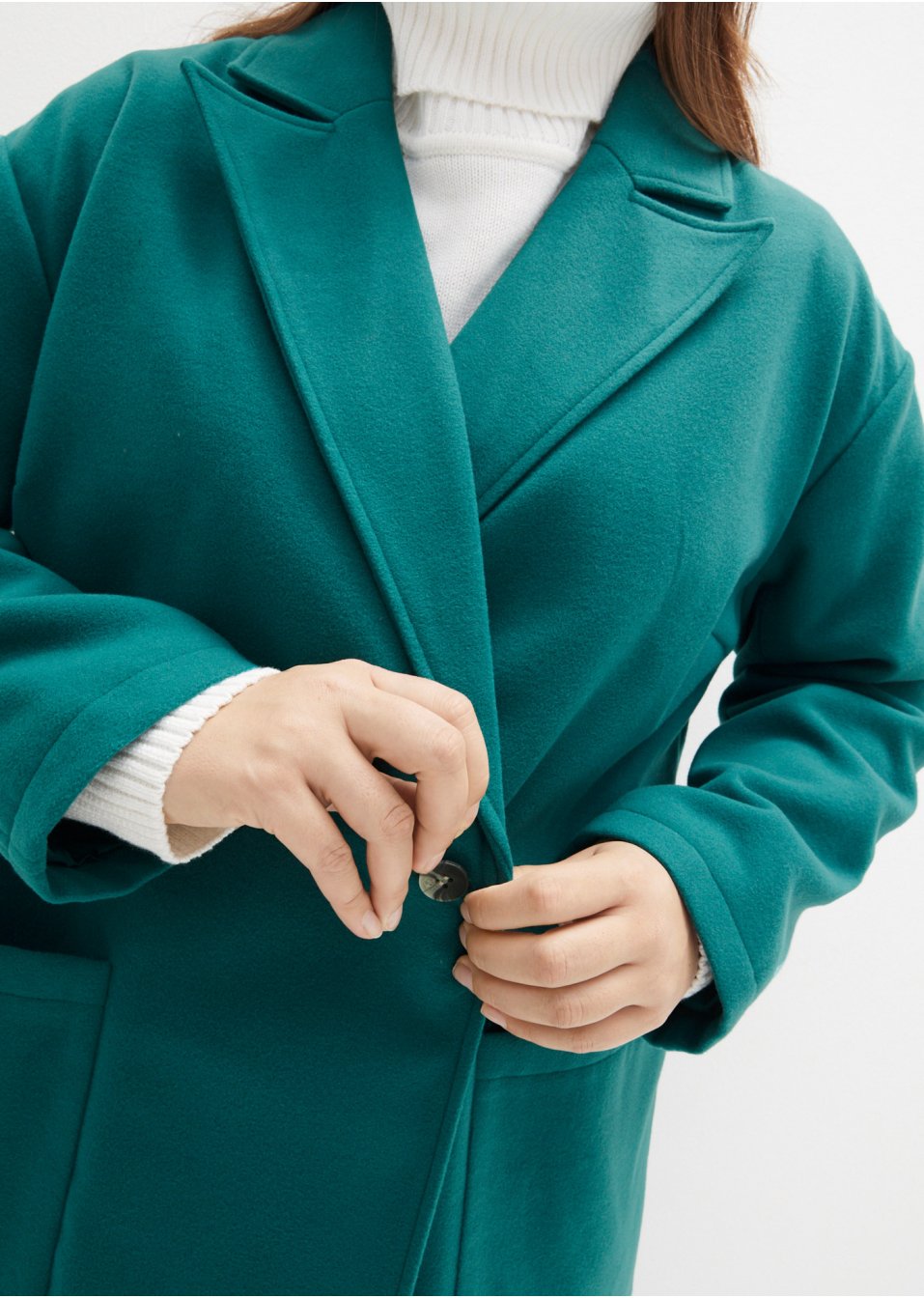Manteau décontracté imitation laine