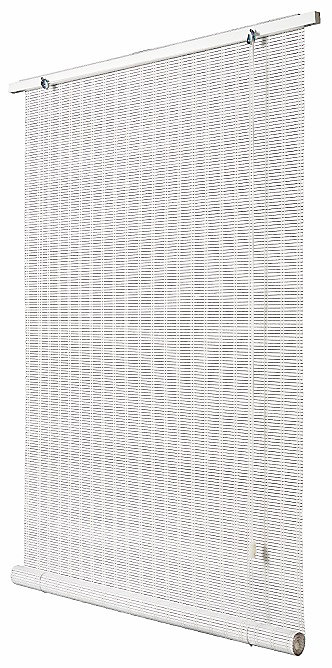 Store enrouleur bois blanc 140 x 180 cm