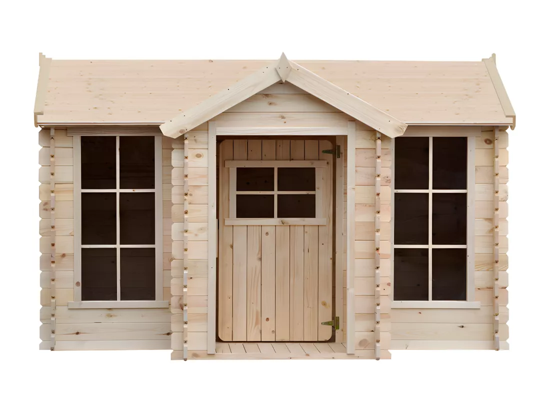 Timbela maison en bois pour enfants - 241x187xH151cm/2.63m2 - TIMBELA M520