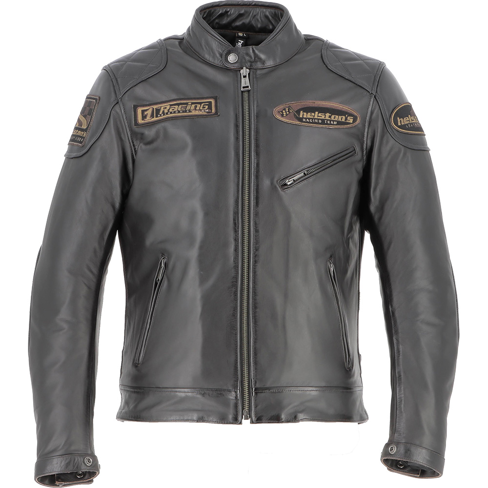 Helstons - Blouson Trevor Marron / Noir